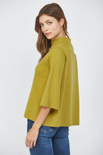 Load image into Gallery viewer, MOCK NECK SWEATER - Dark Citron
