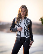 Load image into Gallery viewer, ANIMAL PRINT ZIP UP CARDIGAN - Charcoal
