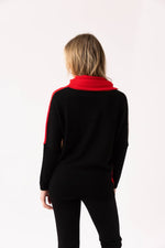 Load image into Gallery viewer, COLORBLOCK COWL NECK - Red
