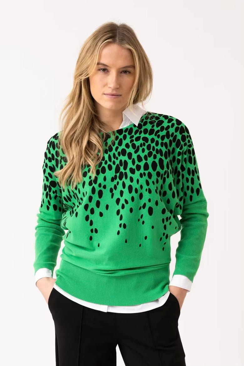 SPOTTED SWEATER - Green