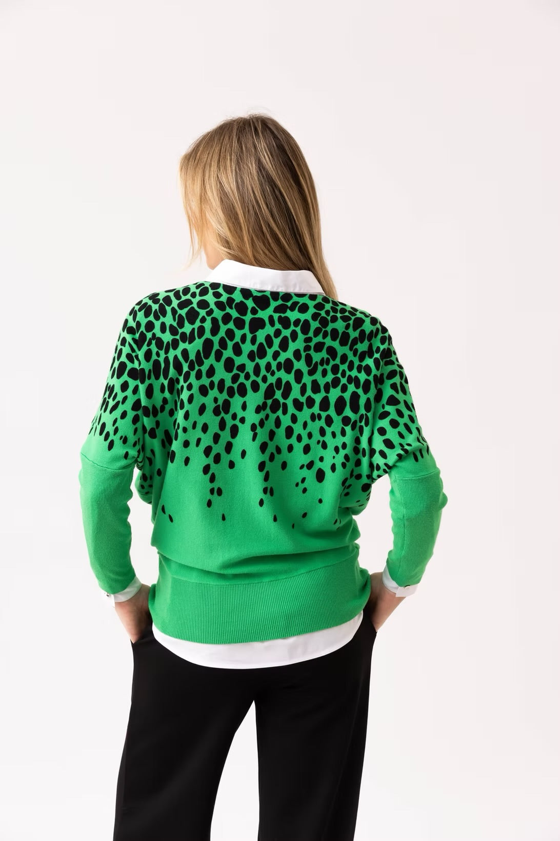 SPOTTED SWEATER - Green