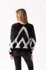 Load image into Gallery viewer, REVERSIBLE EYELASH CARDIGAN - Black &amp; Grey
