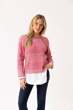 Load image into Gallery viewer, KNIT SWEATER WITH REMOVABLE TURTLENECK - Rose
