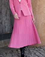 Load image into Gallery viewer, KNIFE PLEATED SKIRT - Rose
