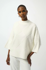 Load image into Gallery viewer, TEXTURED MOCK NECK SWEATER - Vanilla
