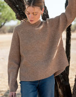 Load image into Gallery viewer, Monograph Mockneck Sweater - Driftwood
