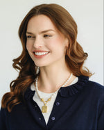 Load image into Gallery viewer, 1 Bam Bird Mahjong Tile Pearl Necklace

