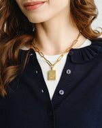 Load image into Gallery viewer, 1 Bam Bird Mahjong Tile Large Paperclip Necklace
