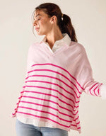 Load image into Gallery viewer, Catalina Vneck Sweater - Blush / Lipstick
