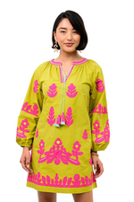 Load image into Gallery viewer, IVY JANE- APPLIQUE TUNIC DRESS
