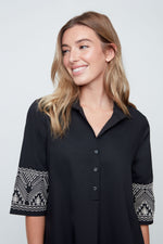 Load image into Gallery viewer, Renuar Black Combo Woven Dress
