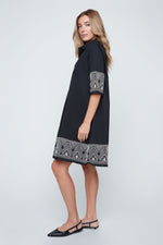 Load image into Gallery viewer, Renuar Black Combo Woven Dress
