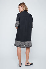 Load image into Gallery viewer, Renuar Black Combo Woven Dress
