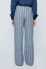 Load image into Gallery viewer, Renuar Indigo Woven Striped Pant
