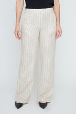 Load image into Gallery viewer, Renuar Natural Woven Striped Pant
