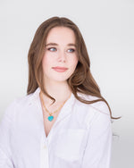 Load image into Gallery viewer, AUDREY HEART NECKLACE- TURQUOISE
