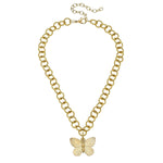 Load image into Gallery viewer, GOLD BUTTERFLY NECKLACE
