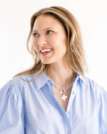 Load image into Gallery viewer, SILVER FRONT TOGGLE NECKLACE
