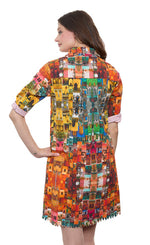Load image into Gallery viewer, Chatham Dress Multi Doors Print
