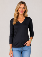 Load image into Gallery viewer, Lulu-B Black Long sleeve top

