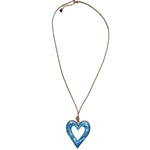 Load image into Gallery viewer, Long Blue Heart Necklace
