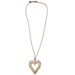 Load image into Gallery viewer, Long Tan Heart Necklace
