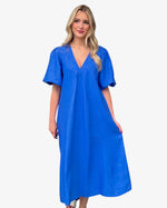 Load image into Gallery viewer, CHARLOTTE DRESS - Ocean Blue
