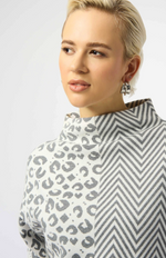 Load image into Gallery viewer, Jacquard Knit Mixed Print Boxy Sweater
