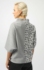 Load image into Gallery viewer, Jacquard Knit Mixed Print Boxy Sweater
