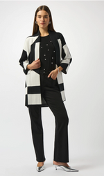 Load image into Gallery viewer, Jacquard Sweater Knit Colour-Block Cover-Up
