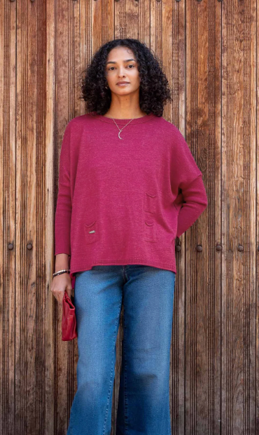 Catalina Crewneck - Dragonfruit