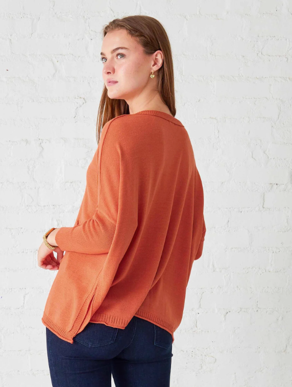 Catalina Crewneck Sweater - Burnt Orange