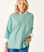Load image into Gallery viewer, Catalina Slub Tee - Sea Foam Green Stitches
