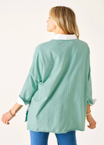 Load image into Gallery viewer, Catalina Slub Tee - Sea Foam Green Stitches
