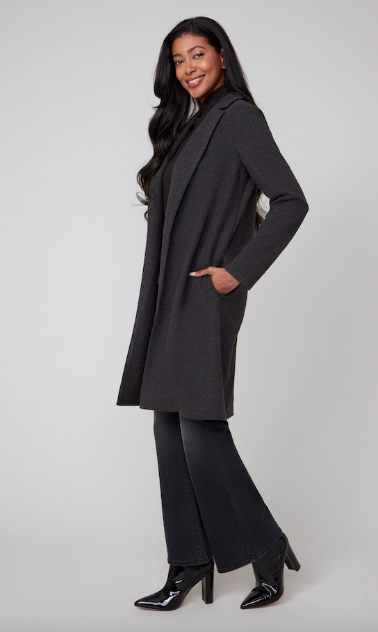 Renuar City Coat - Charcoal