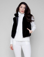 Load image into Gallery viewer, Renuar Faux Fur Vest - Black
