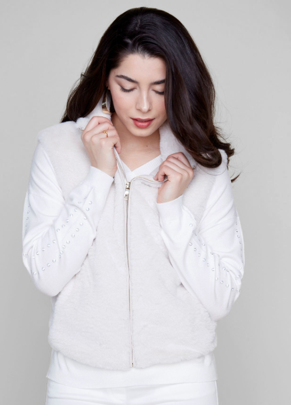 Renuar Faux Fur Vest - Oatmeal