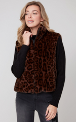 Load image into Gallery viewer, Renuar Faux Fur Vest - Chestnut
