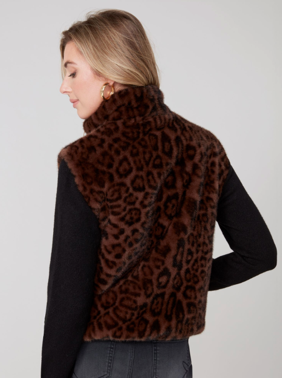 Renuar Faux Fur Vest - Chestnut