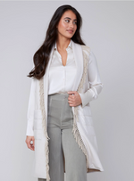 Load image into Gallery viewer, Longline Fringe Vest - Oatmeal
