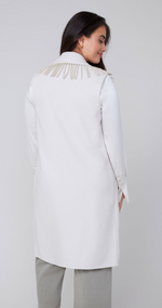 Load image into Gallery viewer, Longline Fringe Vest - Oatmeal
