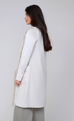 Load image into Gallery viewer, Longline Fringe Vest - Oatmeal
