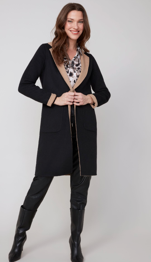 Reunar Reversible Jacket - Tan & Black Combo