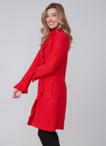 Load image into Gallery viewer, Scarlett Ruffled Jacket - Red
