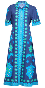 Load image into Gallery viewer, CHELSEA SHIRTDRESS | IZNIK NAVY
