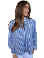 Load image into Gallery viewer, Blue Striped Blouse
