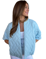 Load image into Gallery viewer, Caryn Lawn Penny Puffer Jacker : Light blue
