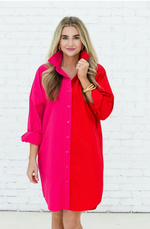 Load image into Gallery viewer, Carter Contrast Dress : Pink and Red
