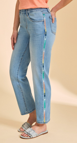 Load image into Gallery viewer, FDJ Pull On Straight Ankle - Medium Blue
