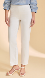 Load image into Gallery viewer, FDJ Pull On Straight Ankle Pant - White
